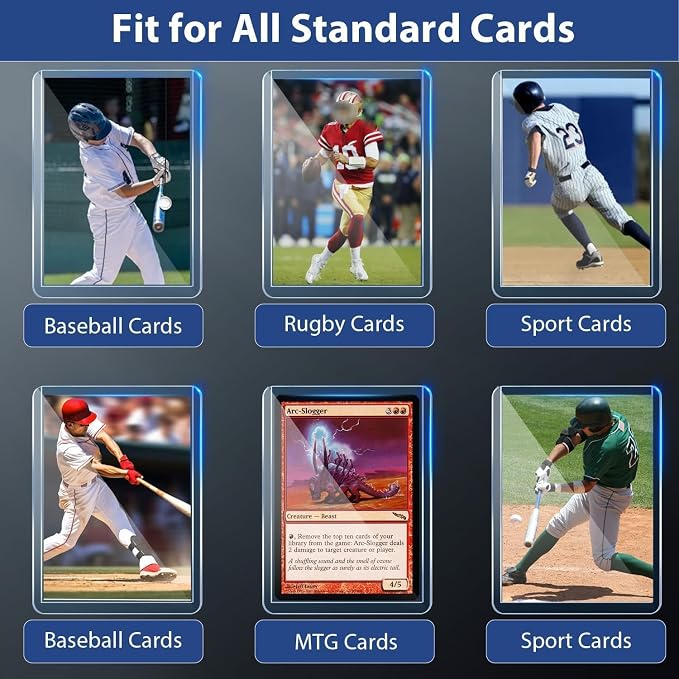 2000 Hard Plastic Card Sleeves, Premium Baseball Card Protectors, Sports Game - Image 5