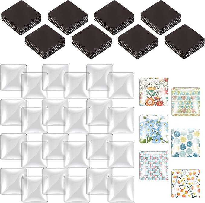 72 Pieces Round Craft Magnets Glass Ceramic Ferrite Magnet by Weewooday
