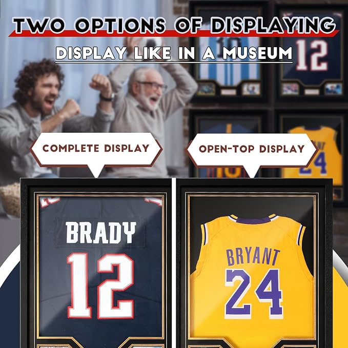 JupDec Jersey Frame Display Case 3 Pack, Large Clear Acrylic Shadow Box - Image 3