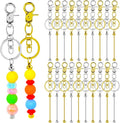 60 Pcs Beadable Keychains Bulk Kit – DIY Keychain Making Supplies by DNLEGULI