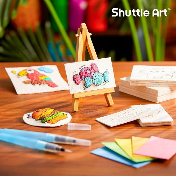 Shuttle Art 68 Pcs Magic Foam Texture Painting Refill Paper Kit - Image 6