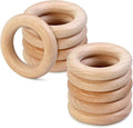 FoDau770 10pcs Natural Beech Wooden Rings, Unfinished Solid Wood Rings Heavy by FoDau770