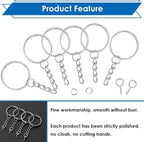 420Pcs 1" 25mm Keychain Making Kit, Including 140Pcs Keychain Rings - Image 4