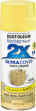 Rust-Oleum Painter's Touch 2X Ultra Cover Spray Paint, Satin Strawflower | by Rust-Oleum