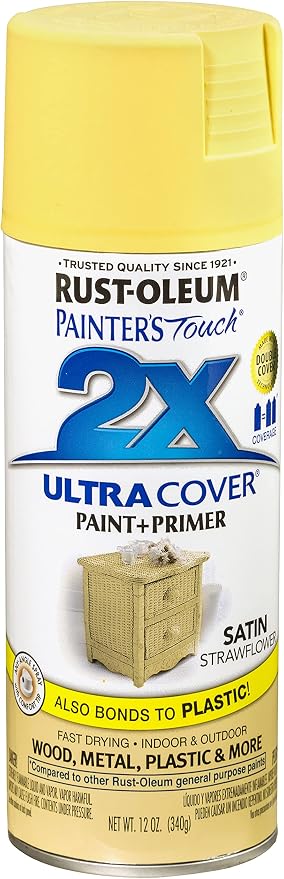 Rust-Oleum Painter's Touch 2X Ultra Cover Spray Paint, Satin Strawflower | by Rust-Oleum