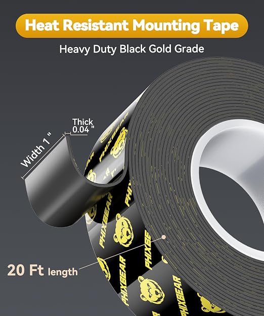 PHIXBEAR Double Sided Tape Heat Resistant Heavy Duty, Waterproof Outdoor Indoor - Image 2