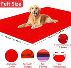 XSEINO Red Large Felt Fabric 36" X 36 ", 1.4 mm Thick Soft Felt Fabric Sheet - Image 2