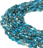 HAAMIIQII Natural Blue Apatite Pebble Stone 5-8mm Small Irregular Freeform - Image 3
