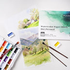 Fuumuui Watercolor Paper Block 9x12 Inch, Smooth Surface 100% Cotton Watercolor - Image 8