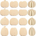 COCHIE DIY Fall 3D Pumpkins Wood Crafts to Paint, Paintable Unfinished Wooden by COCHIE
