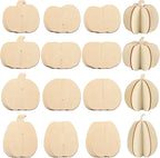 COCHIE DIY Fall 3D Pumpkins Wood Crafts to Paint, Paintable Unfinished Wooden by COCHIE
