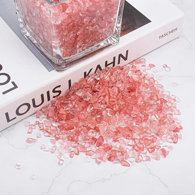 0.88 Lb Red Crystal Chips Stone Crushed Quartz Glass, Small Decorative Pebbles - Image 6