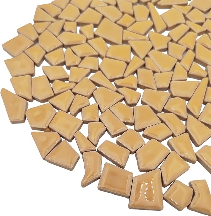 200g Ceramic Mosaic Tiles for Crafts, Irregular Stained Ceramic 0.2"x0.8" - Image 2