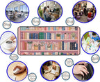 Cute Bookshelf Deskmat, Game Pad, Large Office Desk Keyboard Mat, Anti Slip - Image 6