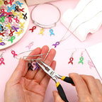 SANNIX 90 Pcs Ribbon Charms, Awareness Ribbon Enamel Charms - Image 5