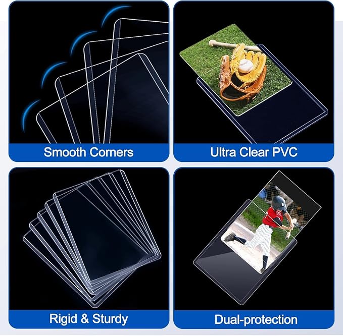 400 Card Sleeves Hard Plastic, Sooez Premium 35PT 3"X4" Baseball Card - Image 5