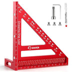 Saker 8.5Inch 3D Multi-Angle Measuring Square Ruler, Aluminum Alloy Carpenter by Saker