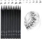 EVNEED Woodless Pencil Set, Color Black-Set of 12 - Image 4