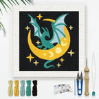 Doodlream Dragon Moon DIY Punch Needle Embroidery Kit by Doodlream