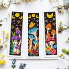 ACRNIGHEET 6PCS Cross Stitch Bookmark Kits Mushroom Pattern Stamped Cross - Image 5