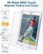 100ct Magnetic Trading Card Holders: 35pt One Touch Card Holder, U-V Protection - Image 3