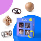 4Pcs Wooden and Metal Puzzles Gift - Image 2