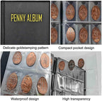 192-Pocket Penny Album, Compact Pressed Penny Collector Book, Durable Black - Image 5