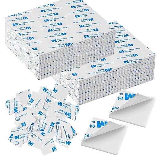 600 Pack Double Sided Foam Tape, Square Super-Sticky Double Sided Adhesive Pads by YGPHO