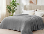 100% Cotton Muslin Blanket Queen 90" x 90", 6 Layers Breathable and Lightweight - Image 2