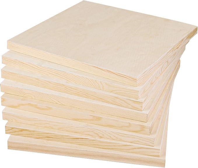 ADXCO 8 Pack Wood Panels 12 x 12 Inch Unfinished Wood Canvas Wooden Panel Boards - Image 4
