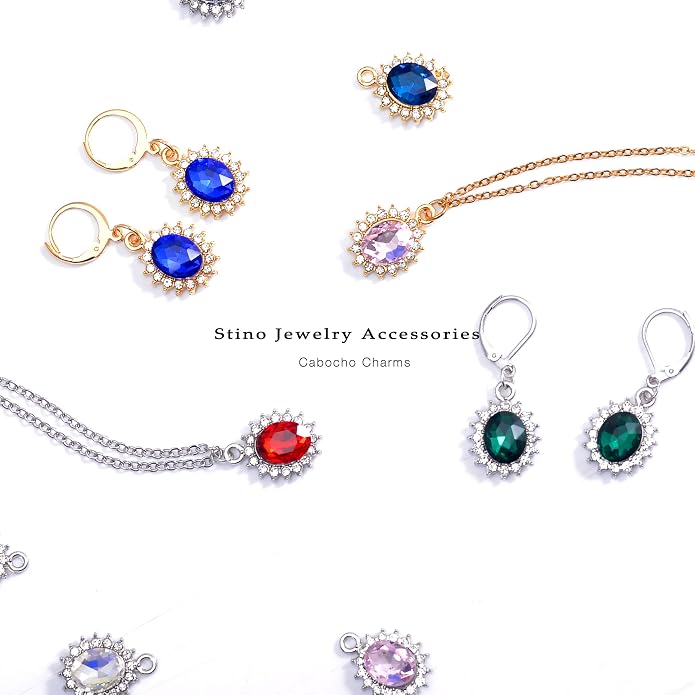 stino 40/48Pcs Paired Crystal Pendants Charms - Image 3