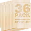 36 Pack Basswood Sheets 18"x12"x1/8", 3mm Basswood by Axincheng