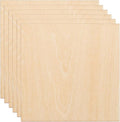 HARFINGTON 6pcs 2mm Basswood Plywood Sheets 4" x 4" x 3/32" Thin Unfinished by HARFINGTON