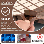 Sakolla 2 Pack Square Chocolate Molds, 72 Cavities Terrace Silicone Molds - Image 4