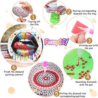 8 Pack Diamond Art Coasters, Sexy lips Diamond Painting Coasters Kits | Lips - Image 3