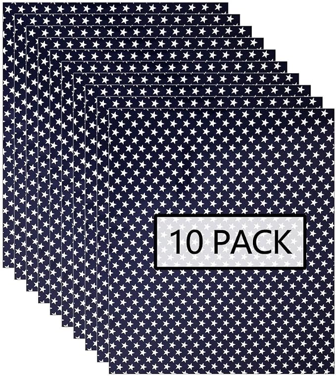 FUNKAKA Small Star Heat Transfer Vinyl HTV 10 Sheets by FUNKAKA