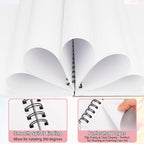 FIXSMITH 9"X12" Pink Sketch Book, 100 Sheets Spiral Sketchbook, Acid Free - Image 4