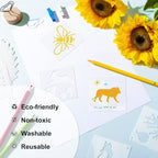 Marspark 66 Pcs Small Stencils for Crafts Reusable 3 Inch Stencils for Painting - Image 7