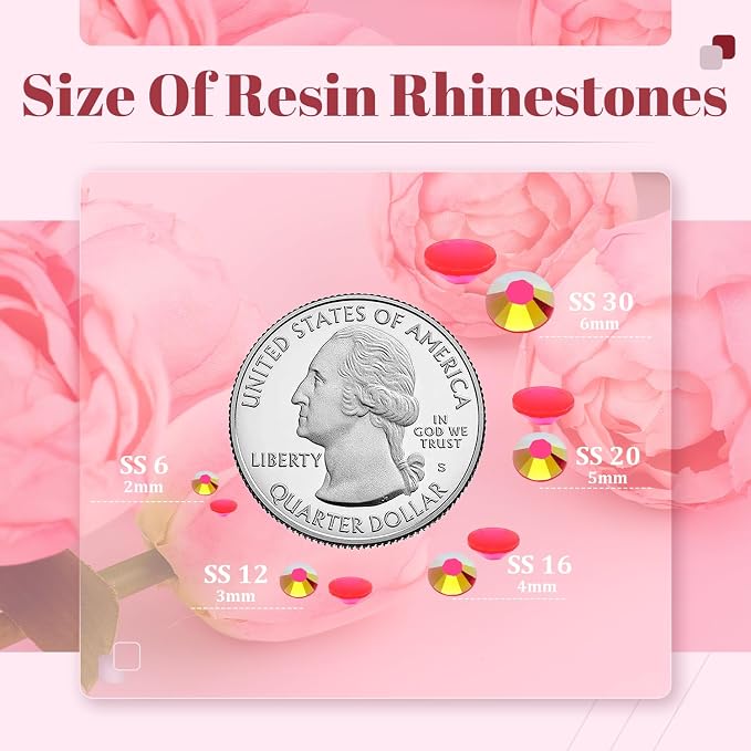 12000PCS 2mm Resin Jelly Rhinestones in Bulk, Bedazzling Flatback Crystals - Image 3