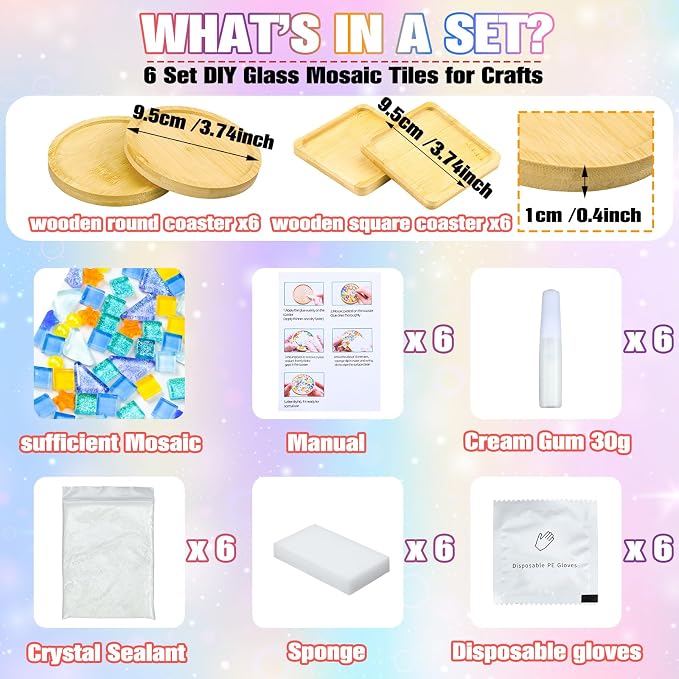 Qinyoung 6 Sets DIY Mosaic Tiles - Image 5