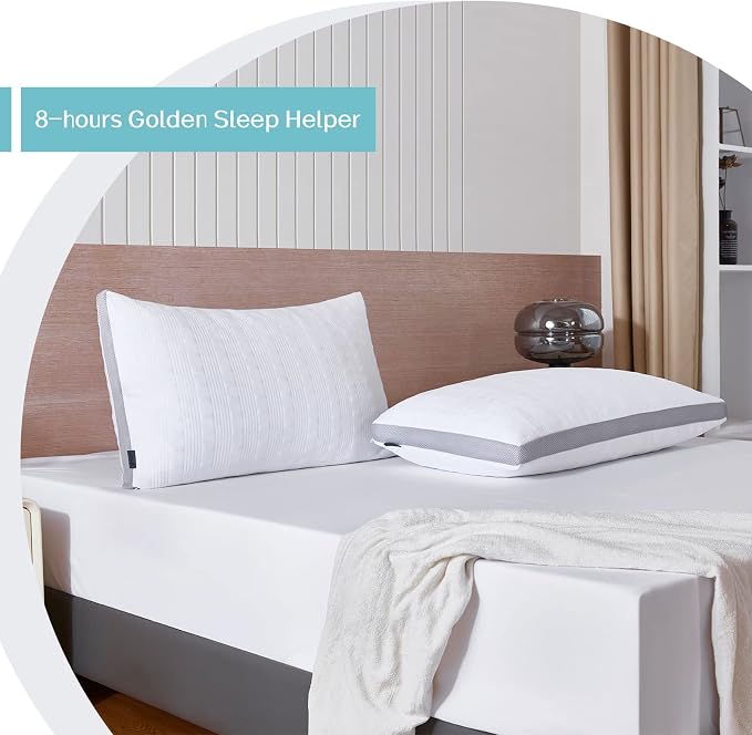 Meoflaw Cooling Pillows Standard Size Set of 2, Shredded Memory Foam Bed Pillows - Image 7