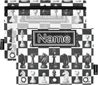 Custom Chess Checkered Plaid Pencil Pouch by BOENLE-WELCOMEYOURCOMING