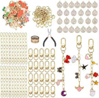 Keychain Making Kit Bag Charm Kit Metal Keychain Clips by Unknown