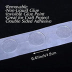 ALLFUN 1000 Pieces Clear Glue Points Dots Double Sided Adhesive Removable - Image 2