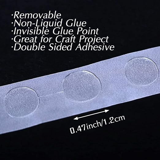 ALLFUN 1000 Pieces Clear Glue Points Dots Double Sided Adhesive Removable - Image 2
