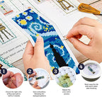 ORIGACH 6 Set Starry Night and Black Cat Cross Stitch Bookmark Kit - Image 4
