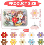 30PCS Cute Push Pins, Bulletin Board Pins, Bulletin Board Decorations, Flower - Image 2