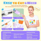 Puff Vinyl Heat Transfer-18 Pcs Puff HTV Heat Transfer Vinyl Sheets Assorted - Image 6