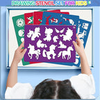 30 Pieces Drawing Stencils Set for Kids, Plastic Drawing Painting Stencil - Image 2