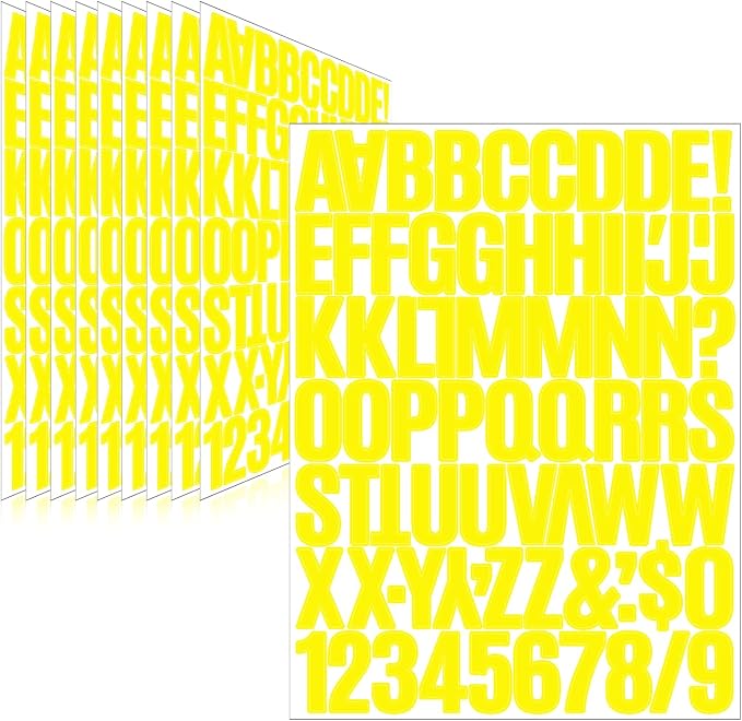 Letter Stickers, Mailbox Numbers, 1.5 Inch Waterproof Vinyl Alphabet | 1 1/2 by Llewyn